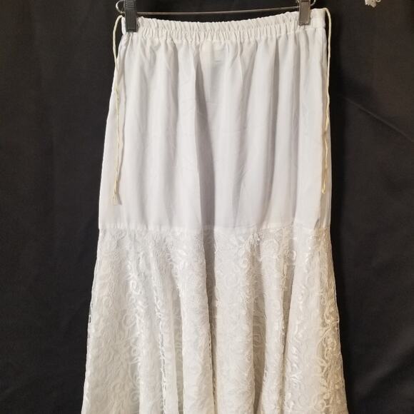 Vintage 80's White Algo Ettes 2 Piece Dress Short Sleeve Round Neck Women Size 9 - Picture 7 of 16